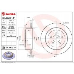 stabdžių diskas (1vnt) PRIME LINE - UV Coated
                                BREMBO                                       
