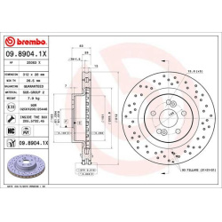 stabdžių diskas (1vnt) XTRA LINE - Xtra
BREMBO