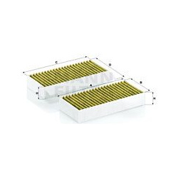 filtras, salono oras FreciousPlus
                                MANN-FILTER                                FP26028-2, MANN-