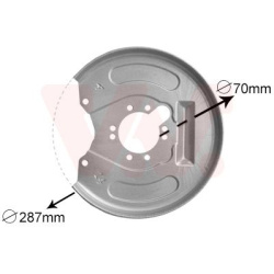 apsauginis skydas, stabdžių diskas
                                VAN WEZEL                                               