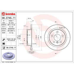 stabdžių diskas (1vnt) PRIME LINE - UV Coated
                                BREMBO                                       