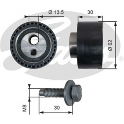 įtempiklio skriemulys, paskirstymo diržas PowerGrip™
                                GATES                               
