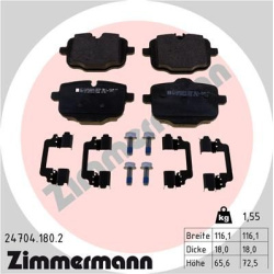 stabdžių trinkelių rinkinys, diskinis stabdys
                                ZIMMERMANN                                  