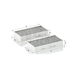 filtras, salono oras
                                MANN-FILTER                                CUK26028-2, MANN-FILTER, CUK2