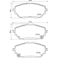 stabdžių trinkelių rinkinys, diskinis stabdys PRIME LINE
                                BREMBO                           