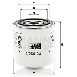 alyvos filtras
                                MANN-FILTER                                                WD920/7, MANN-FILTE