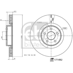 stabdžių diskas (1vnt)
                                FEBI BILSTEIN                                                171492,