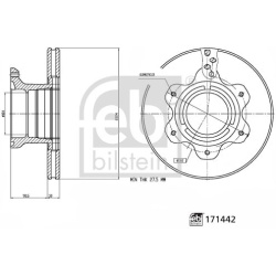 stabdžių diskas (1vnt)
                                FEBI BILSTEIN                                                171442,