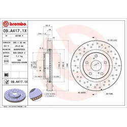 stabdžių diskas (1vnt) XTRA LINE - Xtra
                                BREMBO                                             