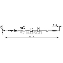 trosas, stovėjimo stabdys
                                BOSCH                                                1987482307, B
