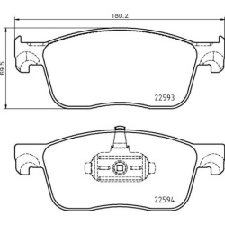 stabdžių trinkelių rinkinys, diskinis stabdys PRIME LINE
                                BREMBO                           