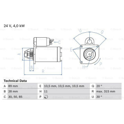 Starteris
                                BOSCH                                                0986023200, BOSCH, 0986023200,