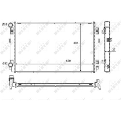 Aušinimo radiatorius
                                NRF                                58453, NRF, 58453, auto detalė