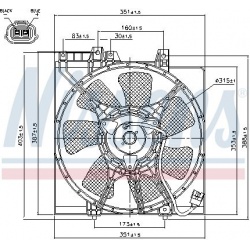 ventiliatorius, radiatoriaus
                                NISSENS                                                85491, NI