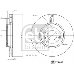 stabdžių diskas (1vnt)
                                FEBI BILSTEIN                                                171469,