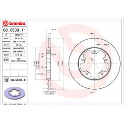 Stabdžių diskas PRIME LINE - UV Coated
                                BREMBO                                              