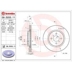 stabdžių diskas (1vnt) PRIME LINE - UV Coated
                                BREMBO                                       