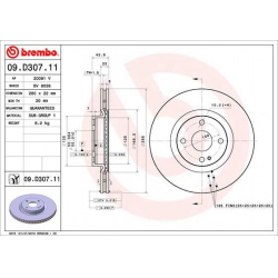 stabdžių diskas (1vnt) PRIME LINE - UV Coated
                                BREMBO                                       
