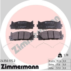 stabdžių trinkelių rinkinys, diskinis stabdys
                                ZIMMERMANN                                  