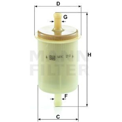 kuro filtras
                                MANN-FILTER                                                WK28, MANN-FILTER, WK