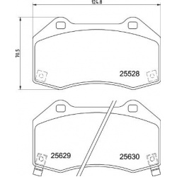 Stabdžių trinkelių rinkinys, diskinis stabdys PRIME LINE
                                BREMBO                           