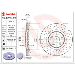 stabdžių diskas (1vnt) XTRA LINE - Xtra
                                BREMBO                                             