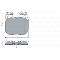 stabdžių trinkelių rinkinys, diskinis stabdys
                                BOSCH                                       