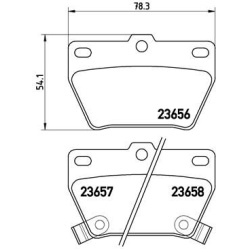 stabdžių trinkelių rinkinys, diskinis stabdys PRIME LINE
                                BREMBO                           