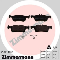 stabdžių trinkelių rinkinys, diskinis stabdys
                                ZIMMERMANN                                  
