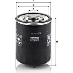 alyvos filtras
                                MANN-FILTER                                                W1140/5, MANN-FILTE