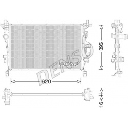 Aušinimo radiatorius
                                DENSO                                                DRM09044, DENSO, D