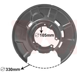apsauginis skydas, stabdžių diskas
                                VAN WEZEL                                               