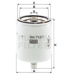 kuro filtras
                                MANN-FILTER                                                WK715/1X, MANN-FILTER