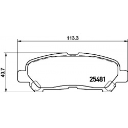 stabdžių trinkelių rinkinys, diskinis stabdys
                                MINTEX                                      