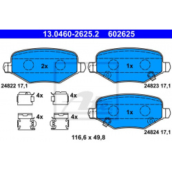 stabdžių trinkelių rinkinys, diskinis stabdys
                                ATE                                         