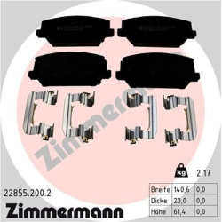 stabdžių trinkelių rinkinys, diskinis stabdys
ZIMMERMANN