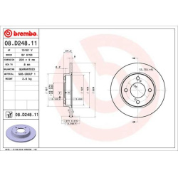 stabdžių diskas (1vnt) PRIME LINE - UV Coated
                                BREMBO                                       