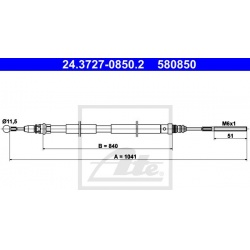 trosas, stovėjimo stabdys
                                ATE                                                24.3727-0850.2,