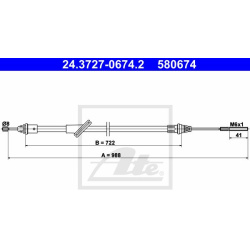 trosas, stovėjimo stabdys
                                ATE                                                24.3727-0674.2,