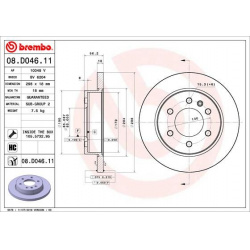 stabdžių diskas (1vnt) PRIME LINE - UV Coated
                                BREMBO                                       