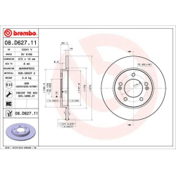 stabdžių diskas (1vnt) PRIME LINE - UV Coated
                                BREMBO                                       