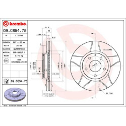 stabdžių diskas (1vnt) XTRA LINE - Max
                                BREMBO                                09.C654.75, BR