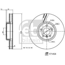 stabdžių diskas (1vnt)
                                FEBI BILSTEIN                                171454, FEBI BILSTEIN, 