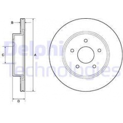 stabdžių diskas (1vnt)
                                DELPHI                                                BG4779C, Nenur