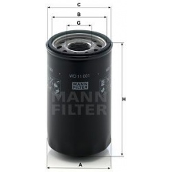 filtras, hidraulinė sistema
                                MANN-FILTER                                                WD110