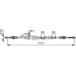 trosas, stovėjimo stabdys
                                BOSCH                                                1987482404, B