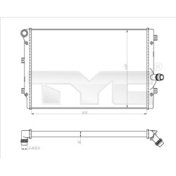 Aušinimo radiatorius
                                TYC                                                702-0024-R, Nenurody