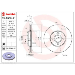 stabdžių diskas (1vnt) PRIME LINE - UV Coated
BREMBO