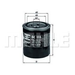 Alyvos filtras
MAHLE OC115, MAHLE, OC115, auto