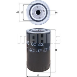 alyvos filtras
                                MAHLE                                                OC42, MAHLE, OC42, auto d